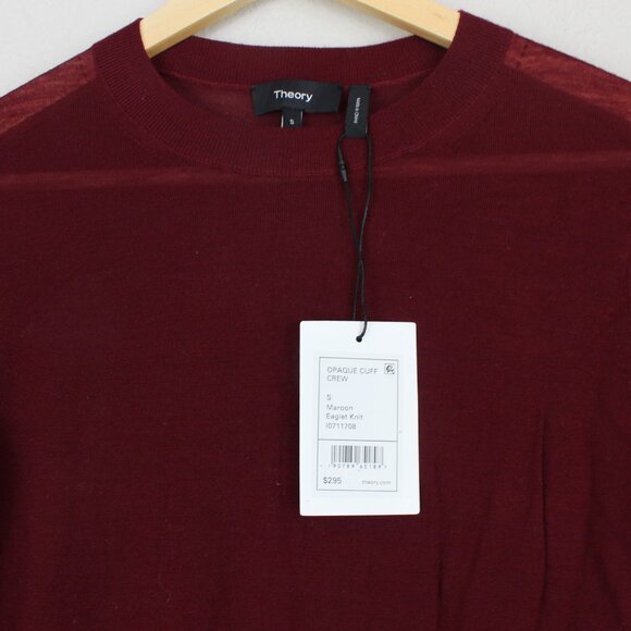 NWT Theory Merino Wool Crewneck Sweater Top | Long Sleeve Fall Layer - Picture 3 of 10